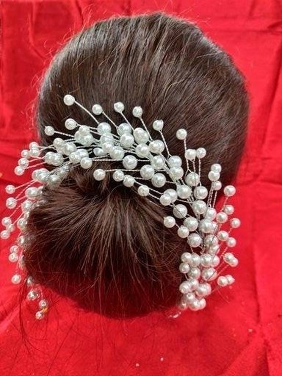 Buy Hair Accessories Bun Holder Pearl Gajra Wedding Hair Online in India - Etsy Buy Hair Accessories Bun Holder Pearl Gajra Wedding Hair Online in India - Etsy