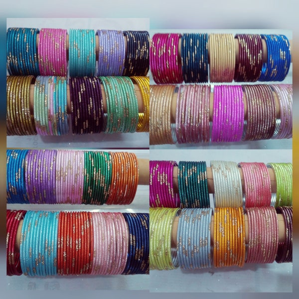 120 metal bangles - Glossy finish pastel colors metal bangles - 10 dozens metal bangles - Indian bangles - bridal bangles