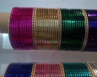 168 Shiny Metal Bangles Set 12 Colours Bangles Set Wedding - Etsy