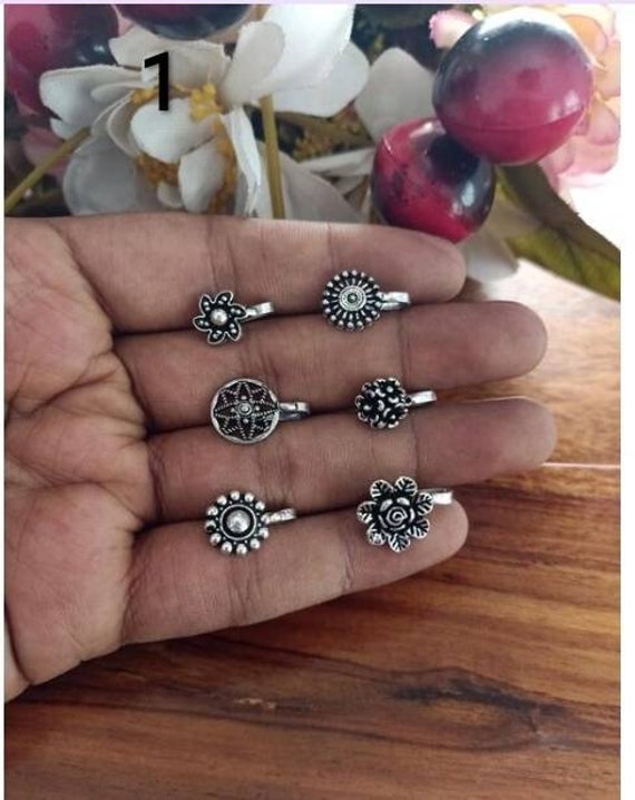Oxidised Jewellery Nosepin - Buy Oxidised Jewellery Nosepin online in India