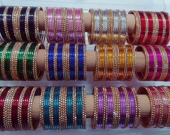 Kids shiny metal bangles - shiny metal bangles - colourful kids bangles - baby girls bangles - gift for her