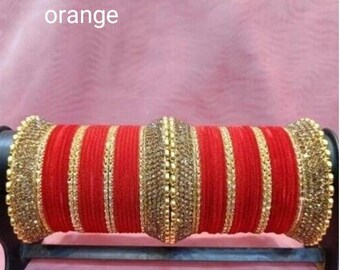 Price 615 srk bridal chura bangle with mirror Base Metal: Brass