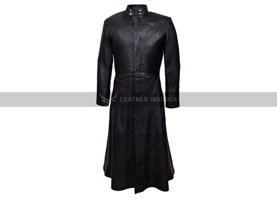 Abrigo De Cuero Para Hombre 100% Piel Auténtica Duster O Abrigo De Cuero Para Hombre 100% Piel Auténtica Duster O