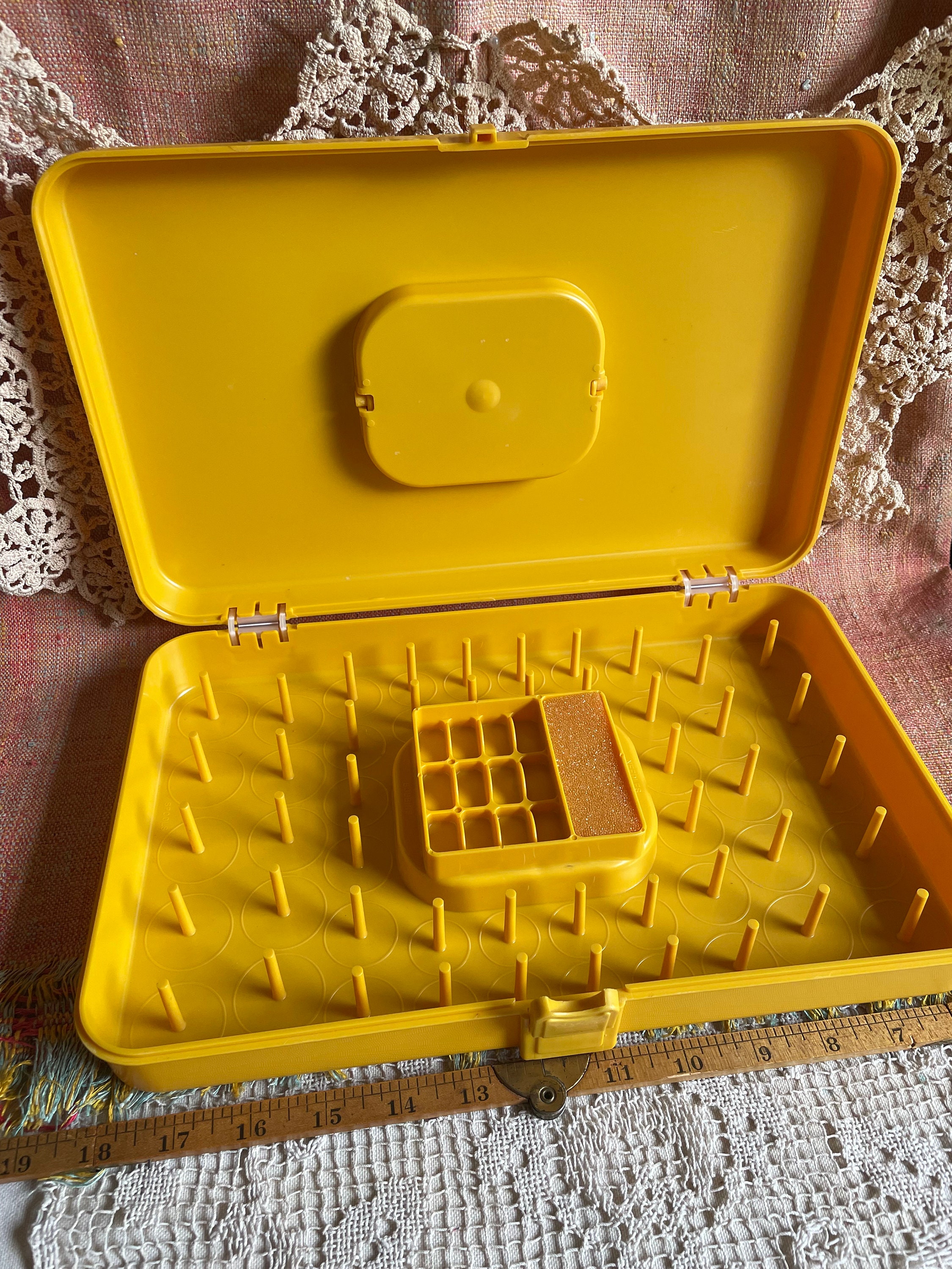 Vintage Bobbin Box Wilson Manufacturing Corp Wilhold Mustard Etsy