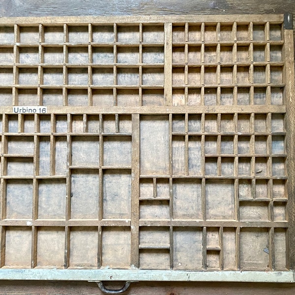 Vintage Italian Printer Drawer, Letterpress Typeset Drawer, Vintage Home Decor, Wall Hanging, Children toys, Industrial Loft Decor