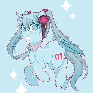 Pony Hatsune Miku 4 x 6 Mini Print