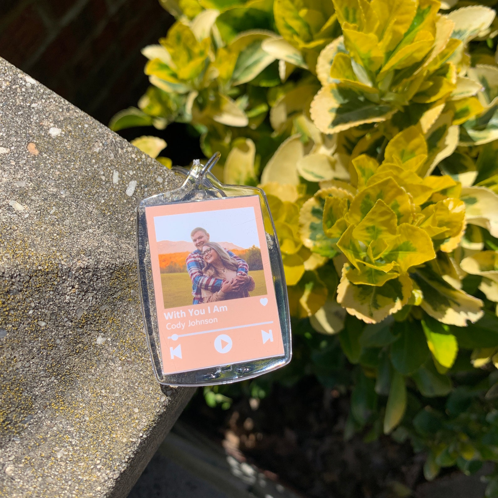 Custom Song Keychain Photo Keychain Plaque Personalized Etsy