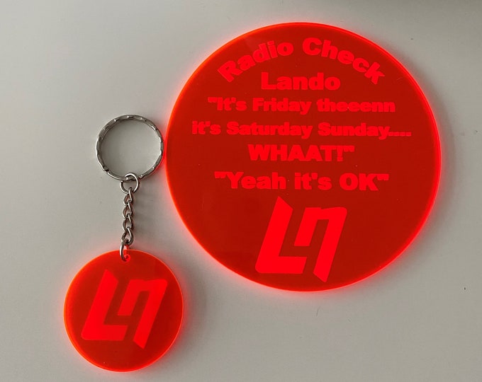 Lando Norris Inspired "Radio Check" Drinks Coaster