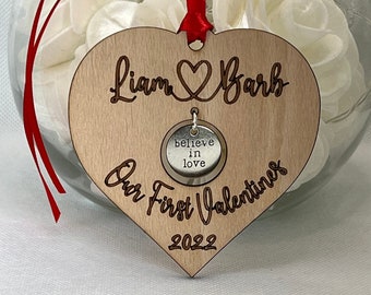 Personalised Valentine's Day Gift, First Valentine's Together Gift, Gift for Her, Valentines keepsake, Valentine's Day 2023, Couples present