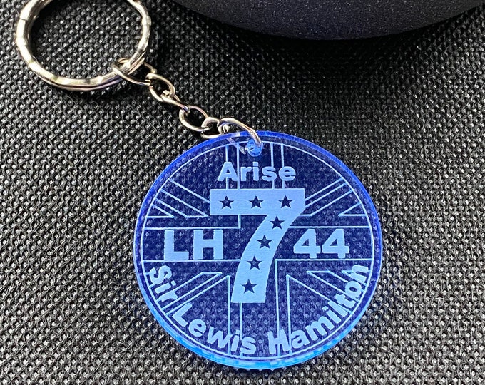 Sir Lewis Hamilton Keyring, 7 Times F1 World Champion titles