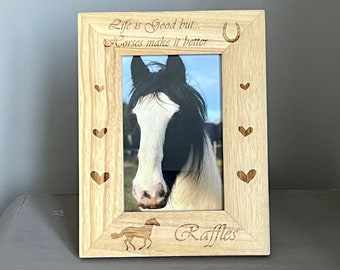 Personalised Horse Frame, Horse Photo Frame, Horse Gift, Horse Frame, Pony Gift, Equestrian Gift, Horse Keepsake, Custom Horse Gift