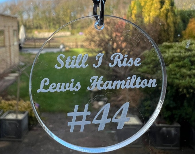 Lewis Hamilton Keyring, Still I Rise Keychain, Gift for Formula One Fan, Lewis Hamilton Keychain, Lewis Hamilton Gift, F1 Driver Keyring