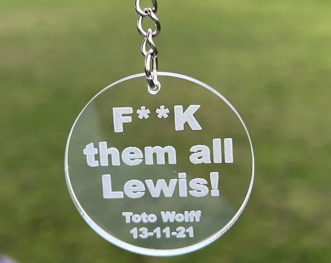 Lewis Hamilton Keyring, Gift for Formula One Fan, Lewis Hamilton Keychain, Lewis Hamilton Gift, F1 Fan Gift