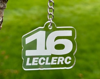 Charles Leclerc Keyring, Charles Leclerc Engraved Keychain, Gift for Formula One Fan, F1 Fan Gift, F1 Gifts for Girls, F1 Gifts for him