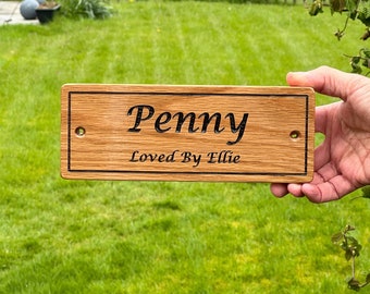 Personalised Stable Door Plaque, Solid Oak, Choice of Font, Stable Door Sign, Custom Horse Name Plate, Equestrian Plaque, Pony Name Plaque