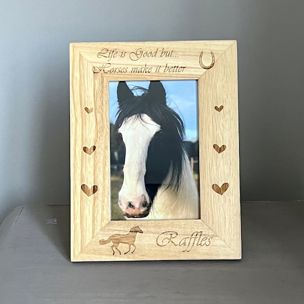 Personalised Horse Frame, Horse Photo Frame, Horse Gift, Horse Frame, Pony Gift, Equestrian Gift, Horse Keepsake, Custom Horse Gift