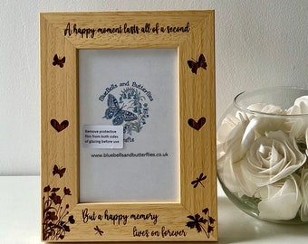 Engraved Photo Frame - Decorative, Wooden, Special Keepsake