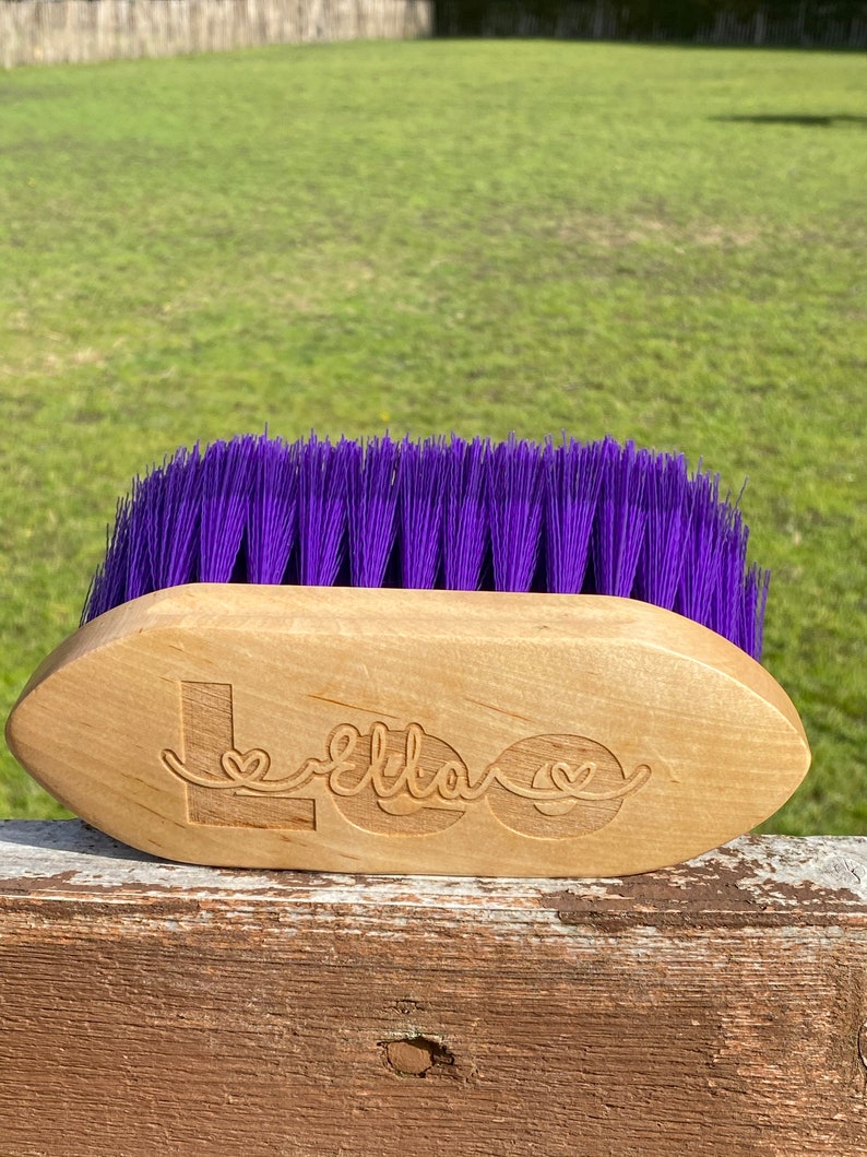Personalised Horse Brush, Dusting Brush, Horse Gifts, Gift For Horse Lover, Horse Brush, Equestrian Gift, Horse Riding, Horse Tack. Grooming image 1