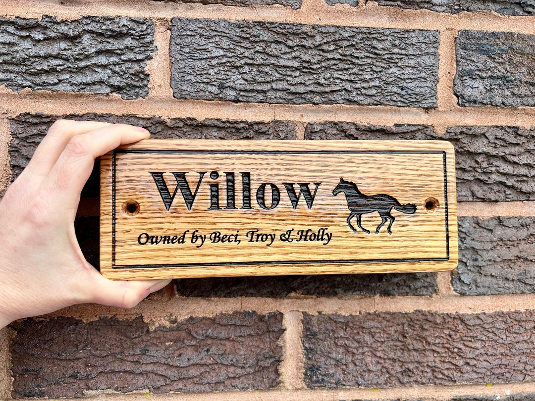 Stable Door Sign, Stable Name Plate, Stable Plaque, Horse Name Plate
