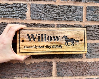 Stable Door Sign, Stable Name Plate, Stable Plaque, Horse Name Plate, Horse Gift, Horse Stable Sign, Stable Door Signs, Horse Stall Sign