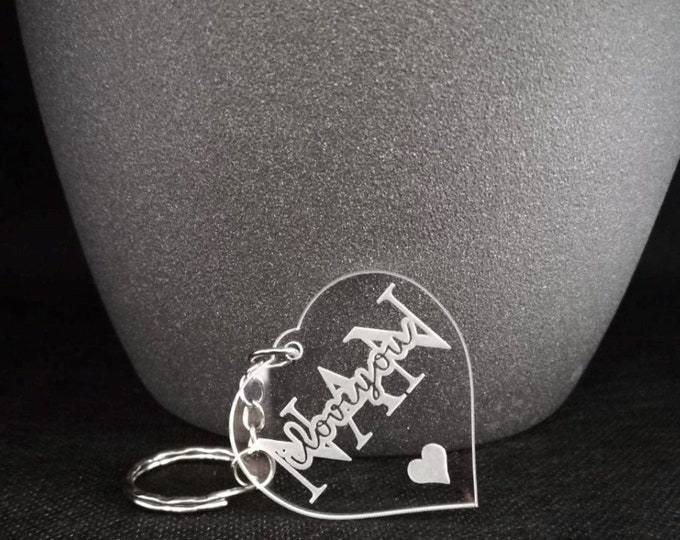 Nan, I Love You Heart Keyring - The Perfect Gift