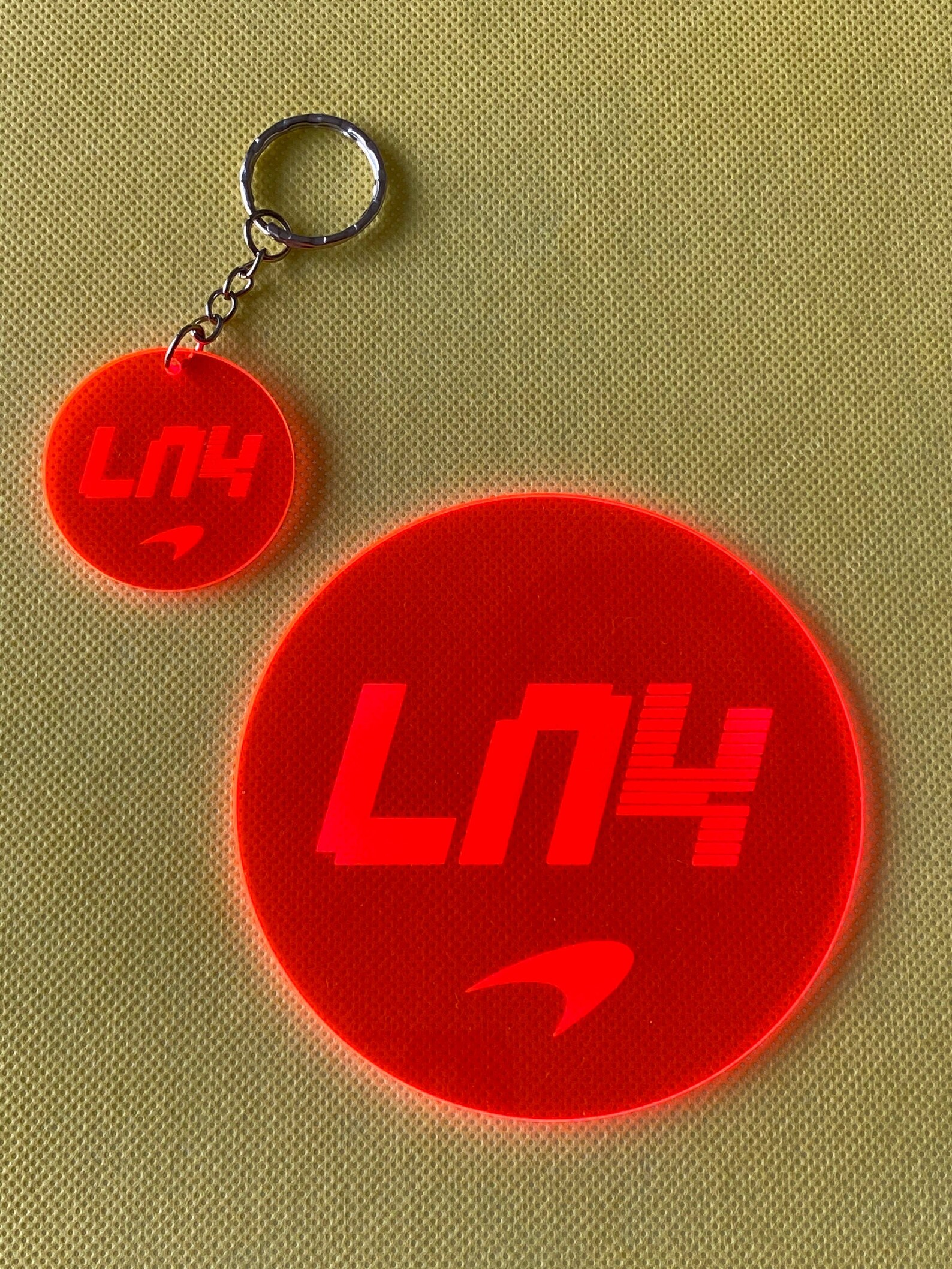 Lando Norris Inspired Drinks Coaster and Keyring set ...