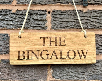 Personalised Wooden Sign, Engraved Oak Sign, Custom Signs For Home, House Sign, Hanging Sign, Personalised Sign, New Home Gift, Wood Sign