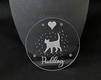 Personalised Pet Drinks Coaster, Custom Pet Gift, Dog Lover, Cat, Horse, Guinea Pig, Rabbit, Pet Love Gift, Pet Name Engraved, Dog Mum Gift