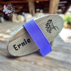 Personalised Horse Body Brush: Equestrian Gift, Custom Engraved