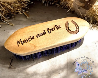 Personalised Horse & Pony Grooming Small Dandy Brush - Perfect for small hands