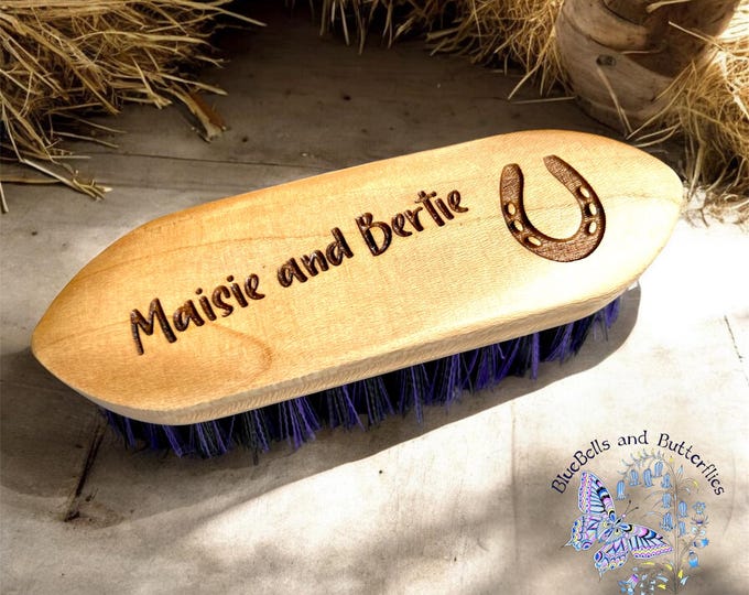 Personalised Horse & Pony Grooming Small Dandy Brush - Perfect for small hands
