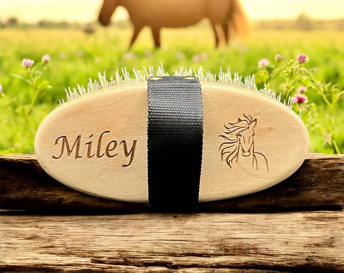 Personalised Horse Grooming Brush, Gift for Horse Lover, Custom Grooming Kit, , Custom Horse Brush, Horse Tack, Equestrian Gift