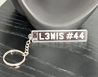 Lewis Hamilton Keyring, Gift for Formula One Fan, Lewis Hamilton Keychain, Lewis Hamilton Gift, F1 Fan Gift