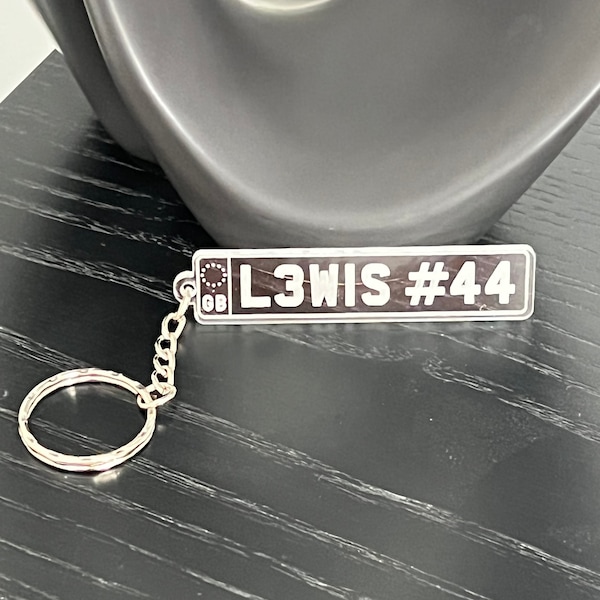 Lewis Hamilton Keyring, Gift for Formula One Fan, Lewis Hamilton Keychain, Lewis Hamilton Gift, F1 Fan Gift