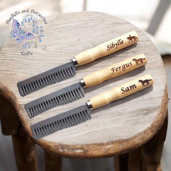 Personalised Horse Mane Comb: Laser Engraved Equestrian Gift