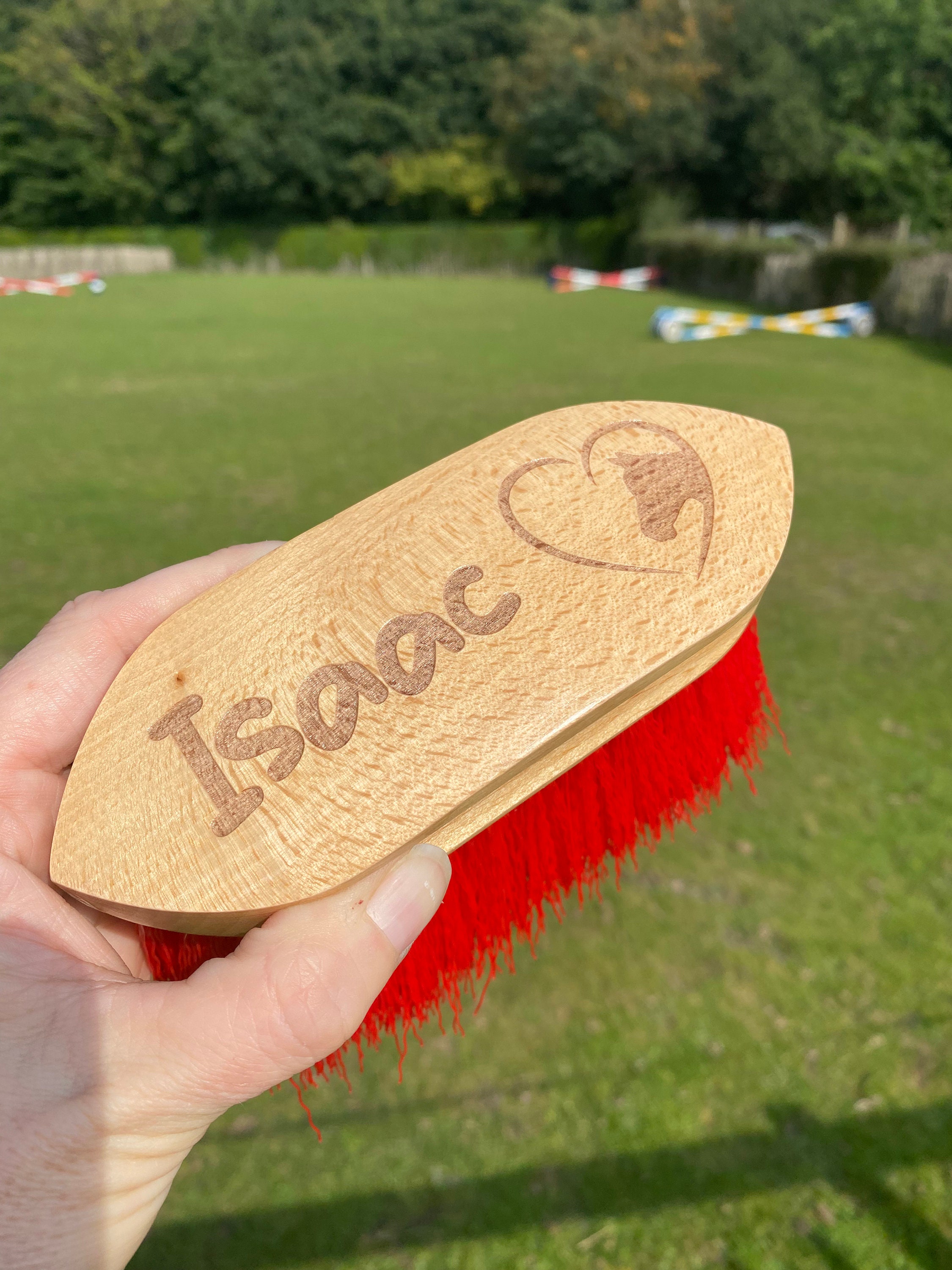 Personalised Horse Brush, Custom Small Pony Dusting Brush, Grooming Kit