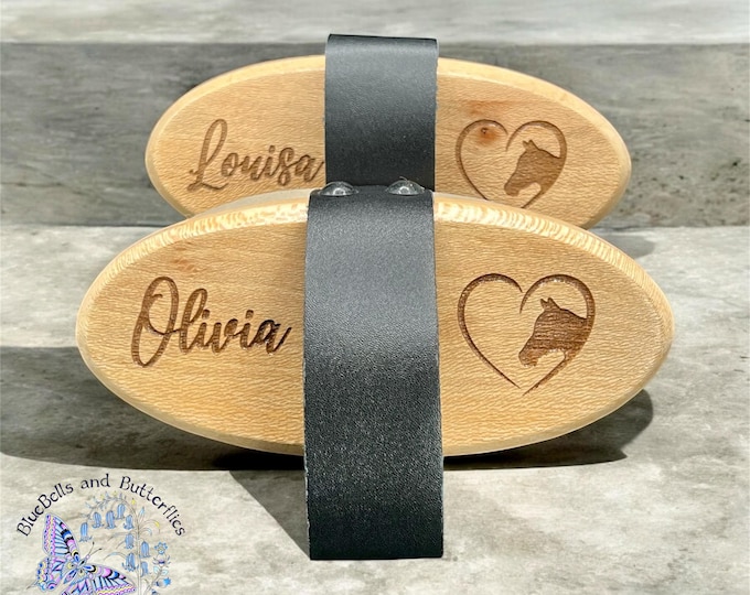 Personalised Horse Body Brush, Soft Goat Hair, Personalised Horse Gift, Custom Horse Brush, Equestrian Gift, Horse Riding Tack, Grooming Kit