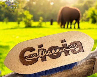 Personalised Horse & Pony Grooming Dandy Brush