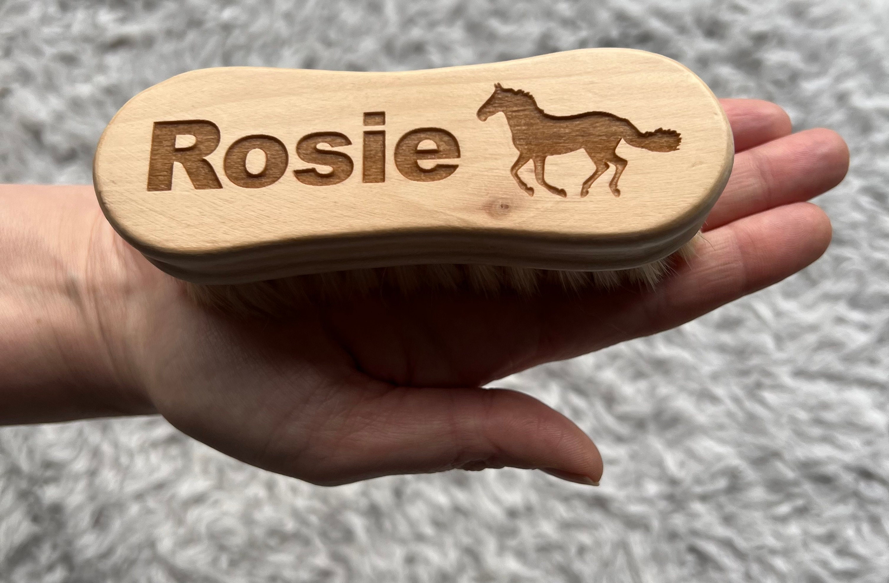 Personalised Horse Face Brush, Horse Gift For Owners, Equestrian Gift