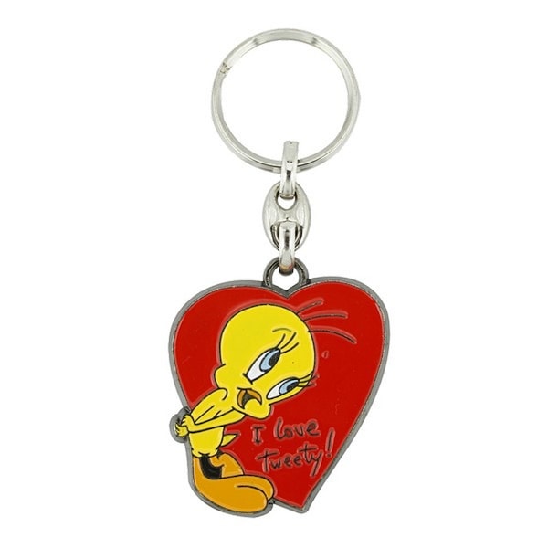 Warner Bros Looney Tunes - I Love Tweety Enamelled Licensed Keychain-Keyring