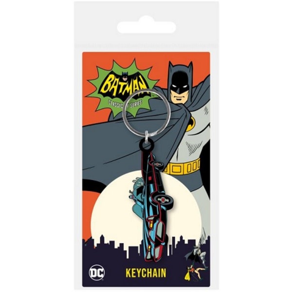 DC Comics RK39368C Batman TV Series - Batmobile Licensed Keychain - Key Ring