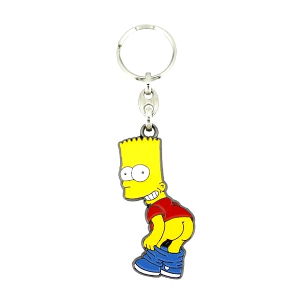 The Simpsons Bart Simpson Moonie Enamelled Licensed Keychain