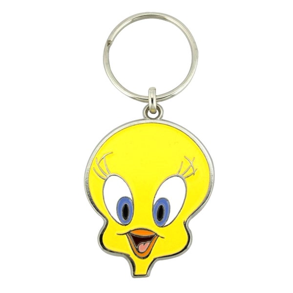 Warner Bros Looney Tunes - Tweety Pie Big Face Enamelled Licensed Keychain-Keyring