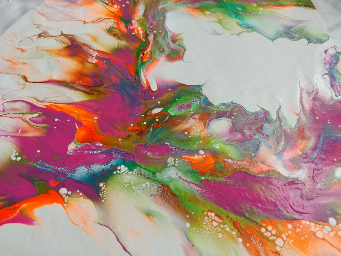 A Stunning Heart Shaped Canvas Wall Art Using Bold Bright and Etsy