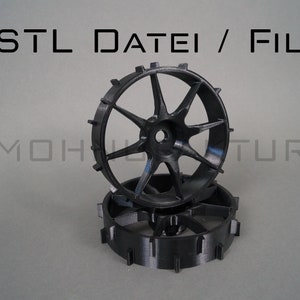 STL Datei zum 3D drucken von Rasenmähroboter Räder I Gardena Sileno Plus I Husqvarna Automower I Offroad Räder I 3D Druck I Geschenkidee