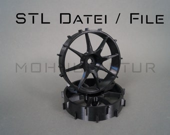 STL Datei zum 3D drucken von Rasenmähroboter Räder I Gardena Sileno Plus I Husqvarna Automower I Offroad Räder I 3D Druck I Geschenkidee