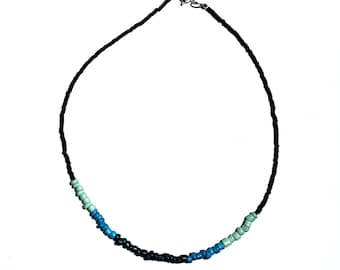 Black Ocean Bead Necklace