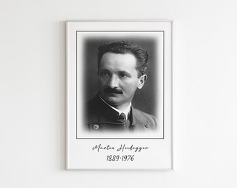 Martin Heidegger POSTER: Portrait of Heidegger, class room decor , office decoration, Great philosopher portait