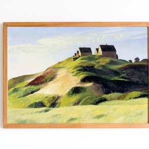 Edward Hopper POSTER XVIII: Reproduction of Hopper painting, Corn Hill, Truro, Cape Cod print, home wall art, Living room decor.