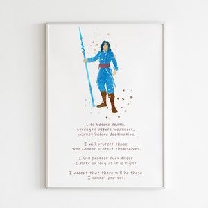 Kaladin Quote III POSTER: Watercolor wall art, Stormlight Archive wall decor, manga character poster, anime custom wall art.